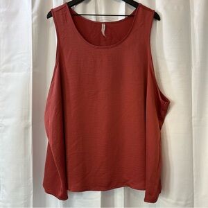 Fabletics Ecosatin Cinnamon Rose Tank Top - Size 2X